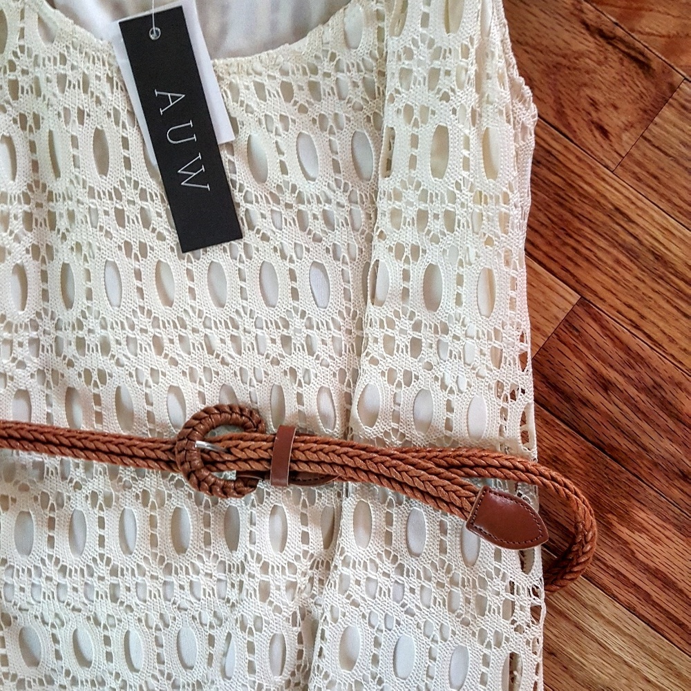 Off-White Eyelet Dress